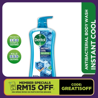 DETTOL Body Wash Instant Cool Mint & Sea Minerals 950g