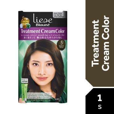 LIESE Hair Treatment Cream Color Medium Brown 1'S