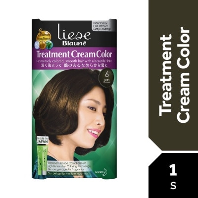 LIESE Hair Treatment Cream Color Dark Brown 1'S