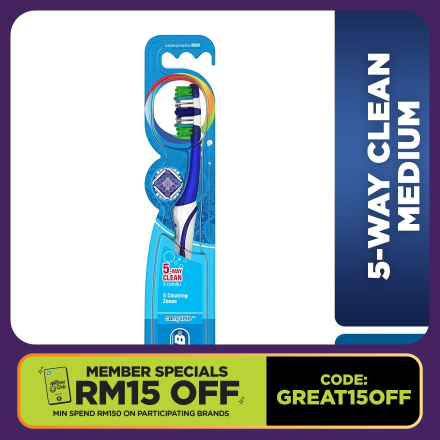 Complete 5 Way Clean Medium Toothbrush 1's