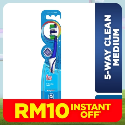 ORAL-B Complete 5 Way Clean Medium Toothbrush 1's