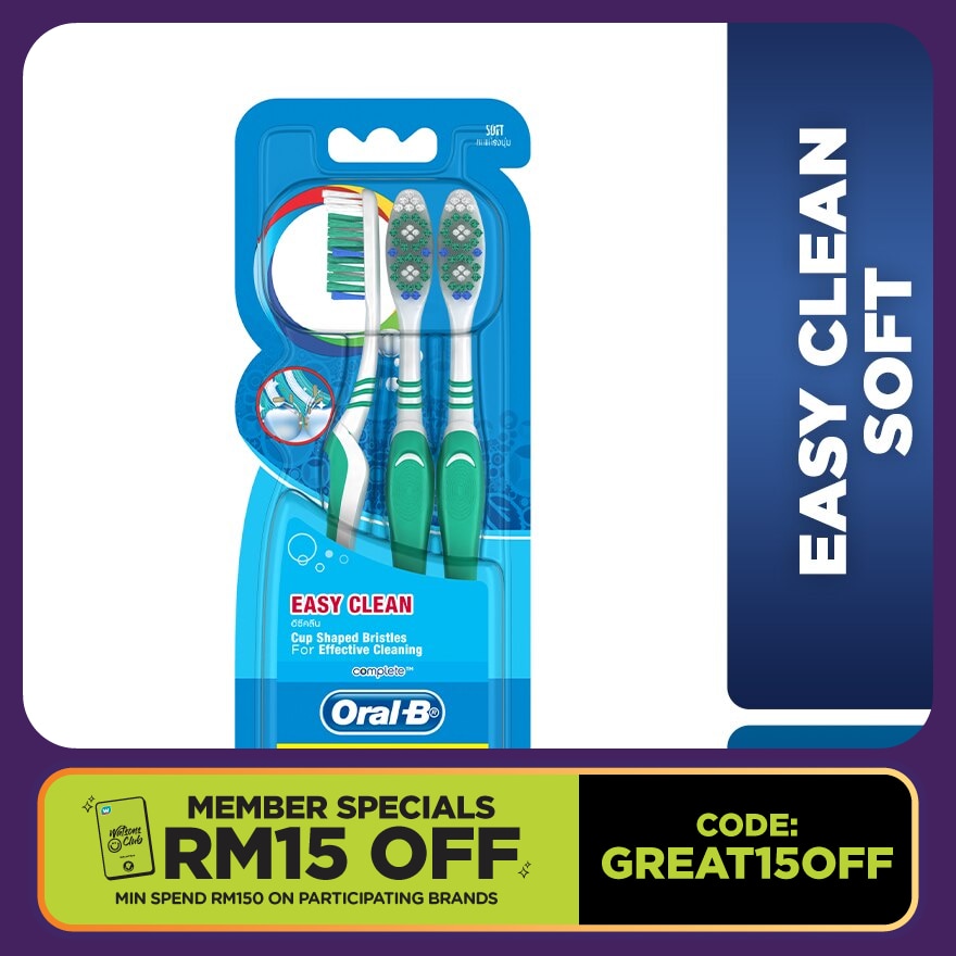 Complete Easy Clean Soft Toothbrush 3's