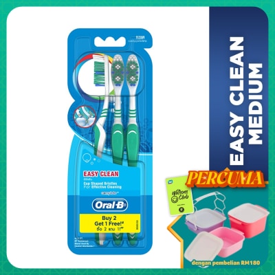 ORAL-B - Complete Easy Clean Medium Toothbrush 3's