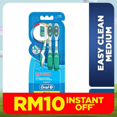 ORAL-B Complete Easy Clean Medium Toothbrush 3's