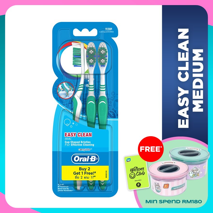 Complete Easy Clean Medium Toothbrush 3's