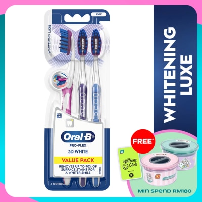 ORAL-B 3D White Soft Manual Toothbrush Buy 2 Free 1