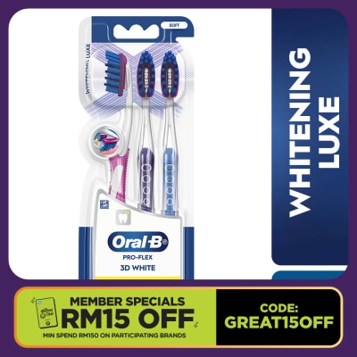 ORAL-B 3D White Soft Manual Toothbrush Buy 2 Free 1