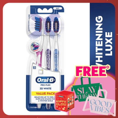ORAL-B 3D White Soft Manual Toothbrush Buy 2 Free 1