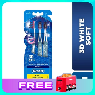 ORAL-B 3D White Soft Manual Toothbrush Buy 2 Free 1