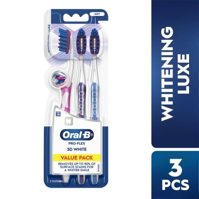 ORAL-B 3D White Soft Manual Toothbrush Buy 2 Free 1