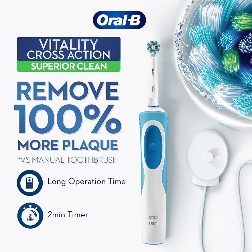 Power Toothbrush Vitality D12 Cross Action 1S