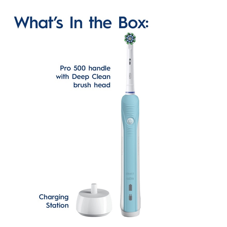 Pro 500 CrossAction Electric Toothbrush Powered by Braun 1s