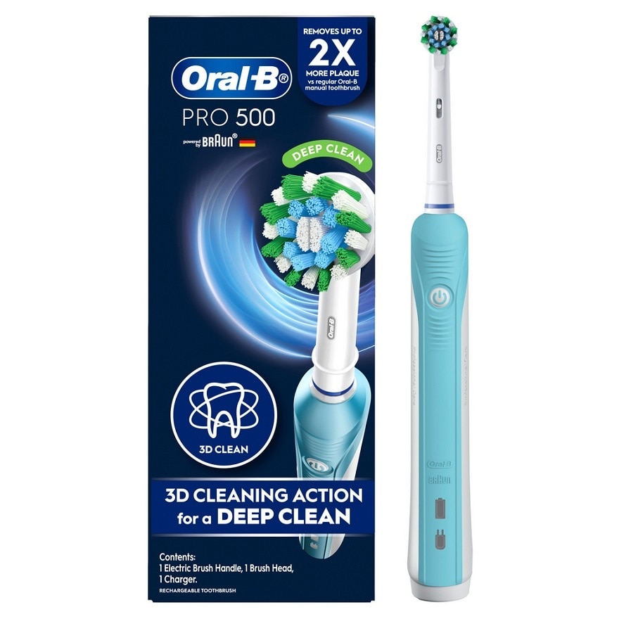 Pro 500 CrossAction Electric Toothbrush Powered by Braun 1s