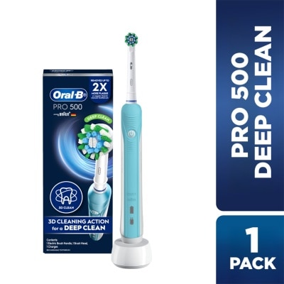 ORAL-B Pro 500 CrossAction Electric Toothbrush Powered by Braun 1s