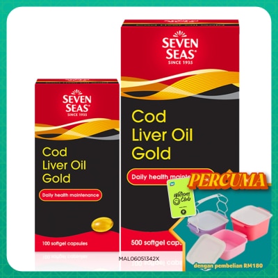 SEVEN SEAS - Cod Liver Oil Gold 500's + 100's