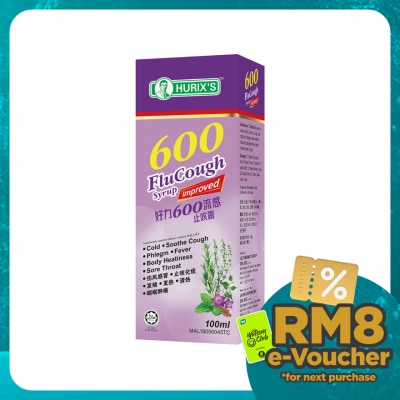 HURIX'S 600 Flu Cough Syrup 100ml