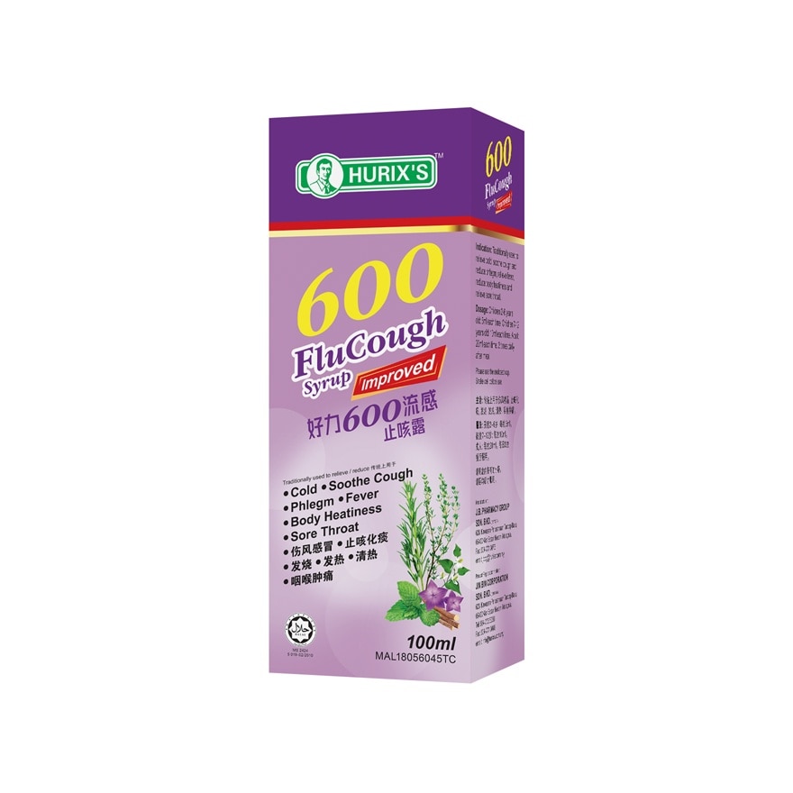 600 Flu Cough Syrup 100ml