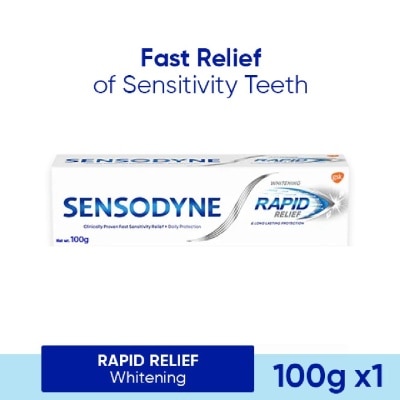 SENSODYNE Rapid Relief Whitening Sensitive Teeth Toothpaste 100g