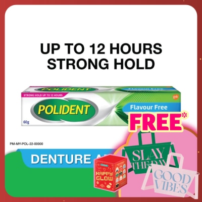 POLIDENT Flavour Free Denture Adhesive Cream 60g