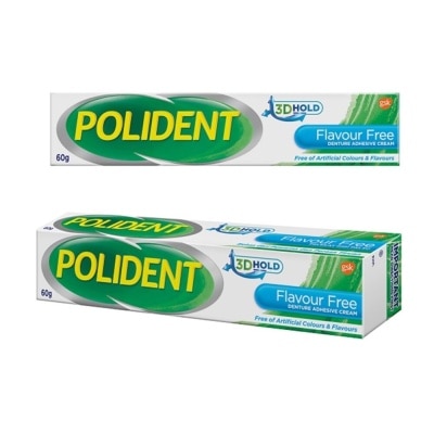 POLIDENT Flavour Free Denture Adhesive Cream 60g