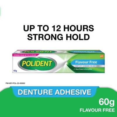 POLIDENT Flavour Free Denture Adhesive Cream 60g