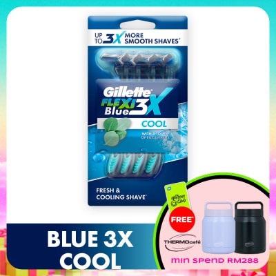 GILLETTE - Blue3x Cool Disposable Razor 4s