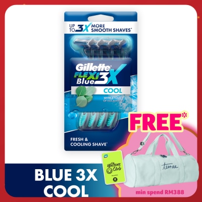 GILLETTE Blue3x Cool Disposable Razor 4s
