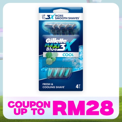 GILLETTE Blue3x Cool Disposable Razor 4s