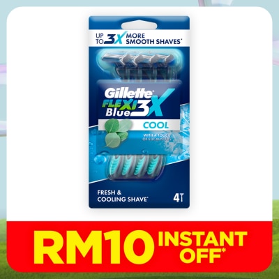 GILLETTE Blue3x Cool Disposable Razor 4s