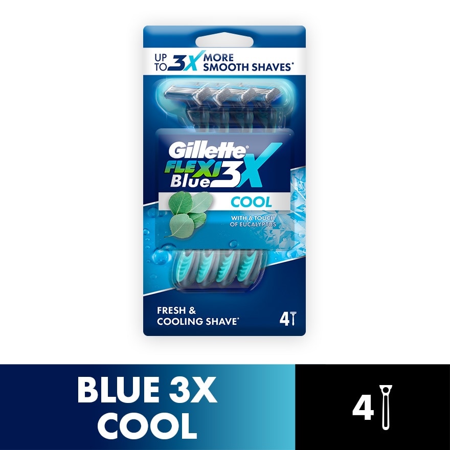 Blue3x Cool Disposable Razor 4s