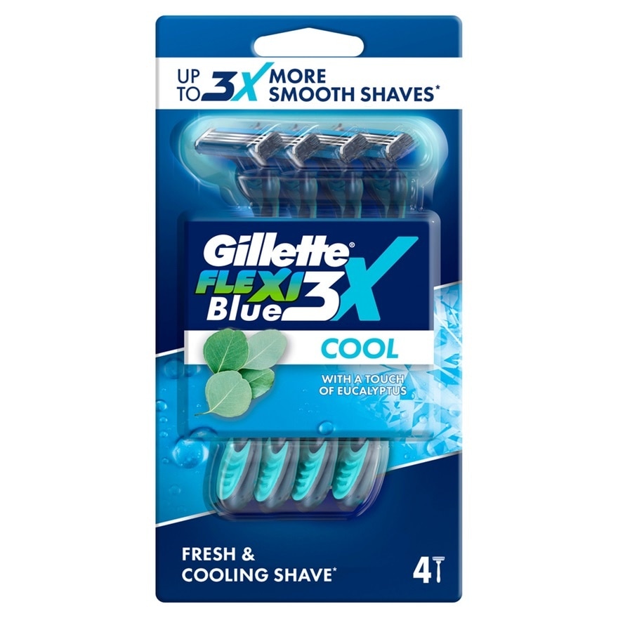 Blue3x Cool Disposable Razor 4s