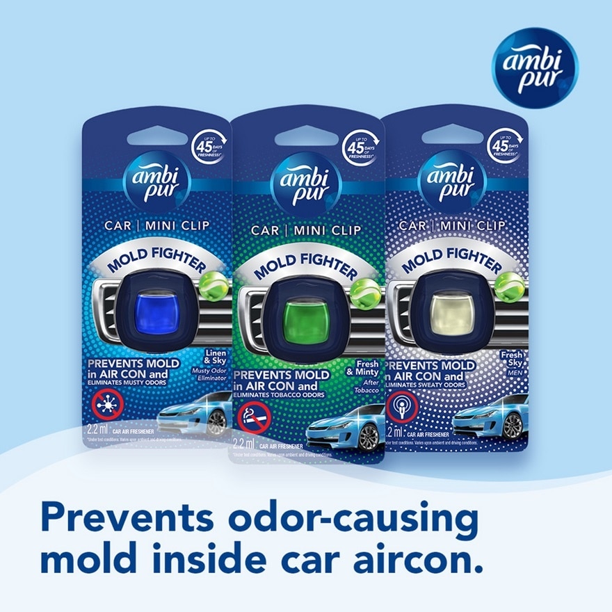 Air Freshener Musty Odour Car Mini Clip 2.2 ml