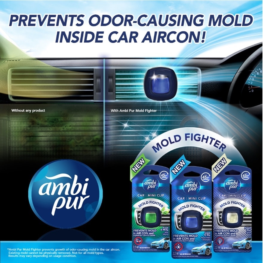 Air Freshener Musty Odour Car Mini Clip 2.2 ml