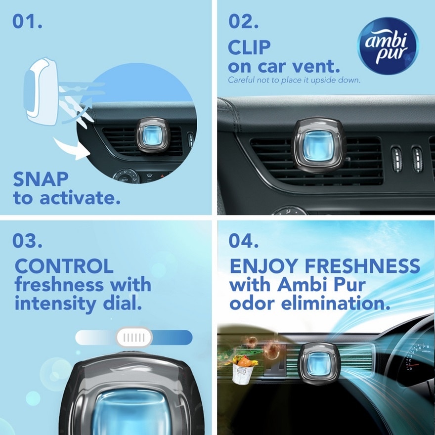 Air Freshener Musty Odour Car Mini Clip 2.2 ml