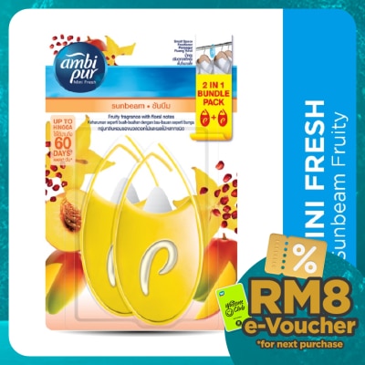 AMBI PUR Mini Fresh Small Space Freshener Sunbeam 2x4.5ml