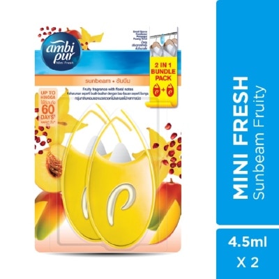 AMBI PUR Mini Fresh Small Space Freshener Sunbeam 2x4.5ml