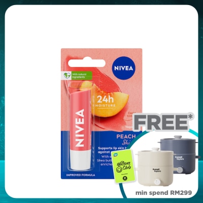 NIVEA Lip Peach Shine Caring Lip Balm 4.8g