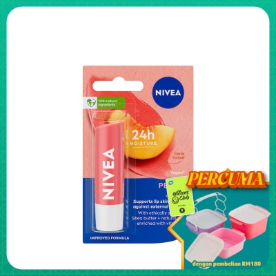 NIVEA - Lip Peach Shine Caring Lip Balm 4.8g
