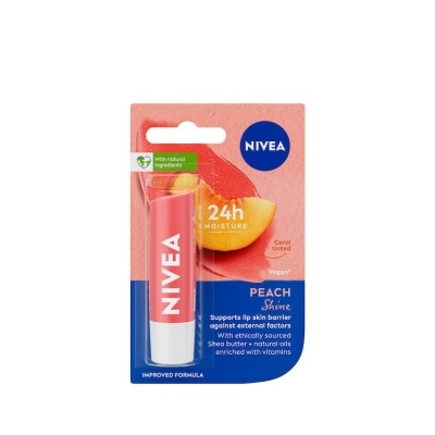 NIVEA Lip Peach Shine Caring Lip Balm 4.8g