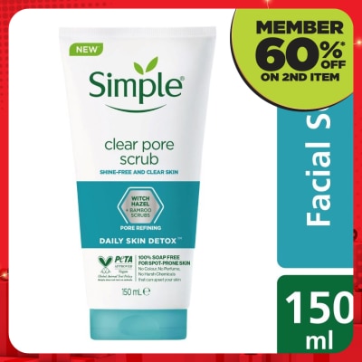 SIMPLE Daily Skin Detox Pore Polishing Facial Scrub 150ml