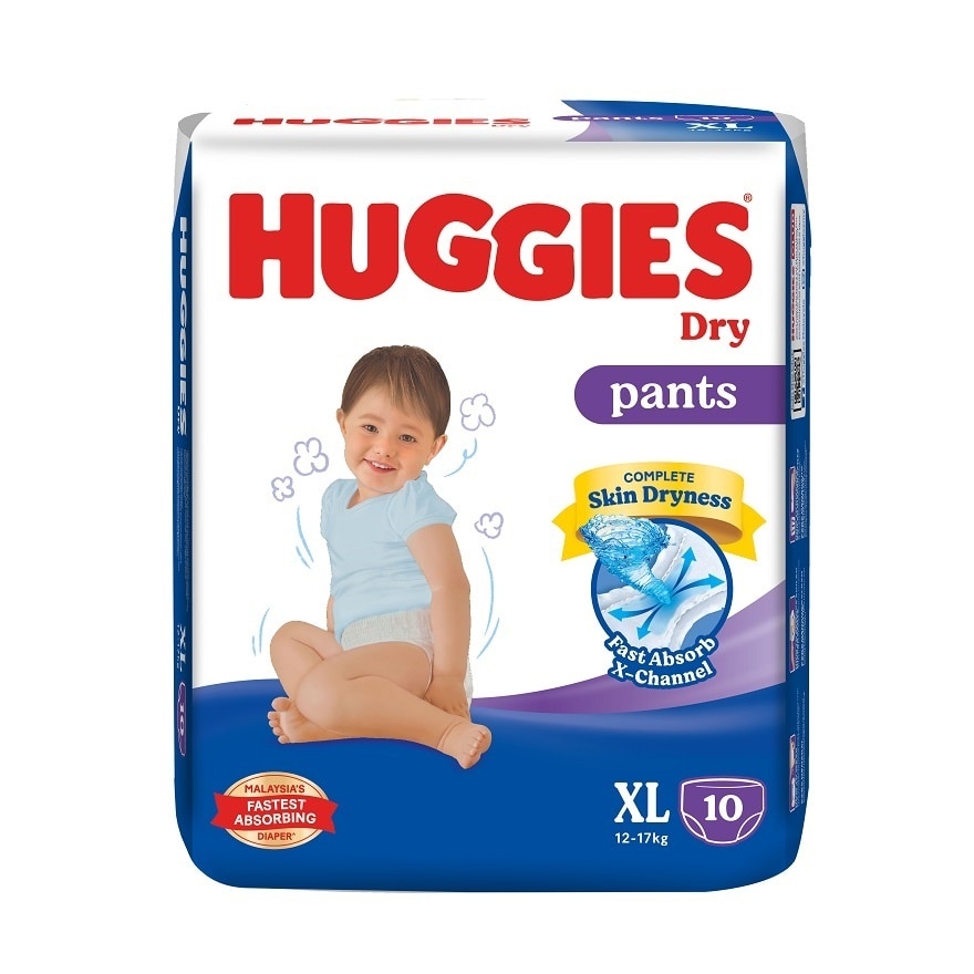 Dry Pants Diapers XL 10s - Absorbent and dry diapers for baby