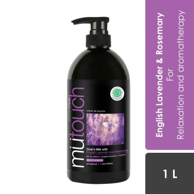 MU TOUCH Goat's Milk Shower Cream with English Lavender and Rosemary 1L