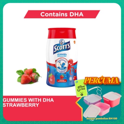 SCOTT'S - DHA Omega 3 Gummies Strawberry Brain Support 60S