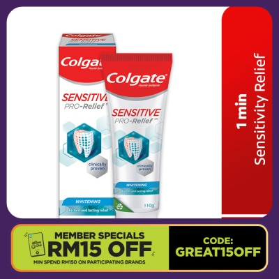COLGATE Sensitive Pro-Relief Whitening Toothpaste 110g