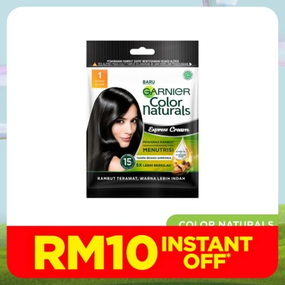 GARNIER HAIR COLOR Color Naturals Express Cream 40G -Shade 1 Black