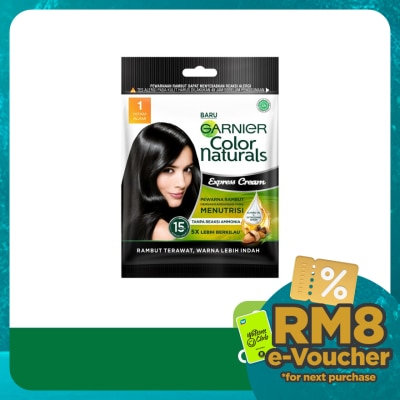 GARNIER HAIR COLOR Color Naturals Express Cream 40G -Shade 1 Black