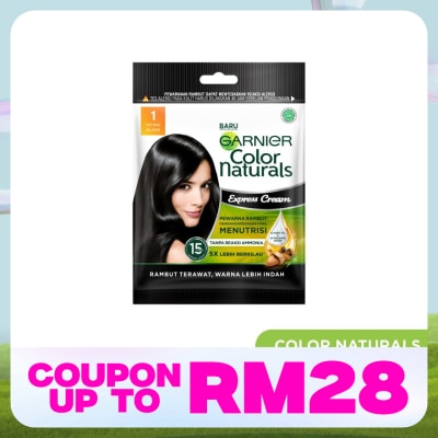 GARNIER HAIR COLOR Color Naturals Express Cream 40G -Shade 1 Black