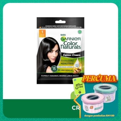 GARNIER HAIR COLOR Color Naturals Express Cream 40G -Shade 1 Black