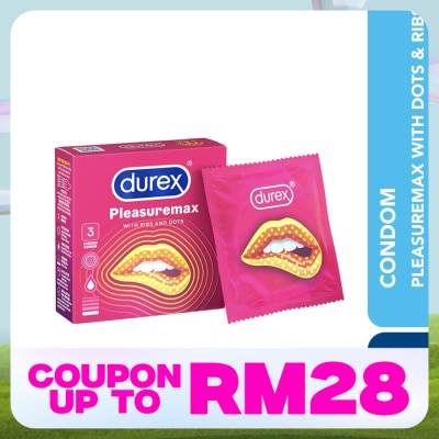 DUREX Condom Pleasuremax Dots & Ribs 3s