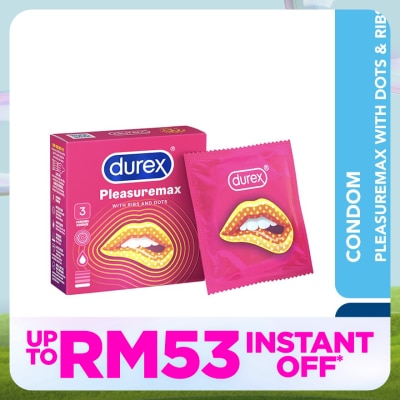 DUREX Condom Pleasuremax Dots & Ribs 3s